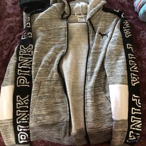 VS Pink bling bling zipper hoodie